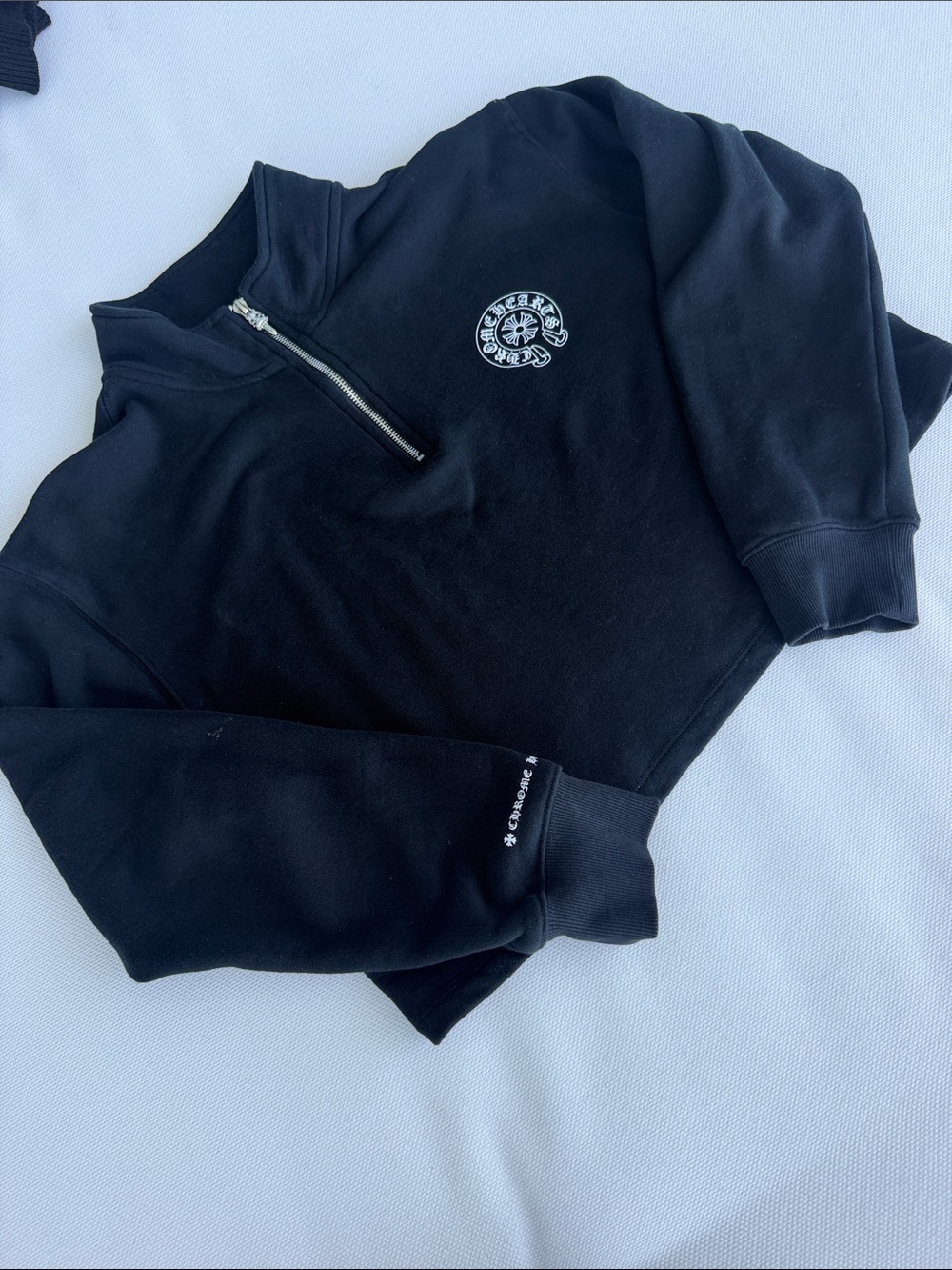 Half-Zip Pullover with White Crest